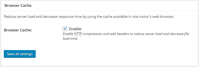 W3 Total Cache - browser cache